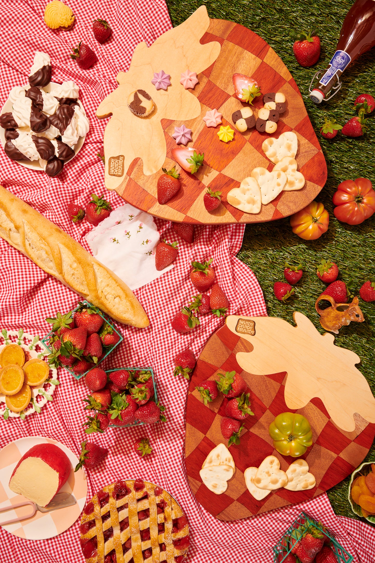 strawberry shaped cutting board