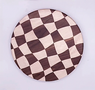 wavy checkered lazy susan