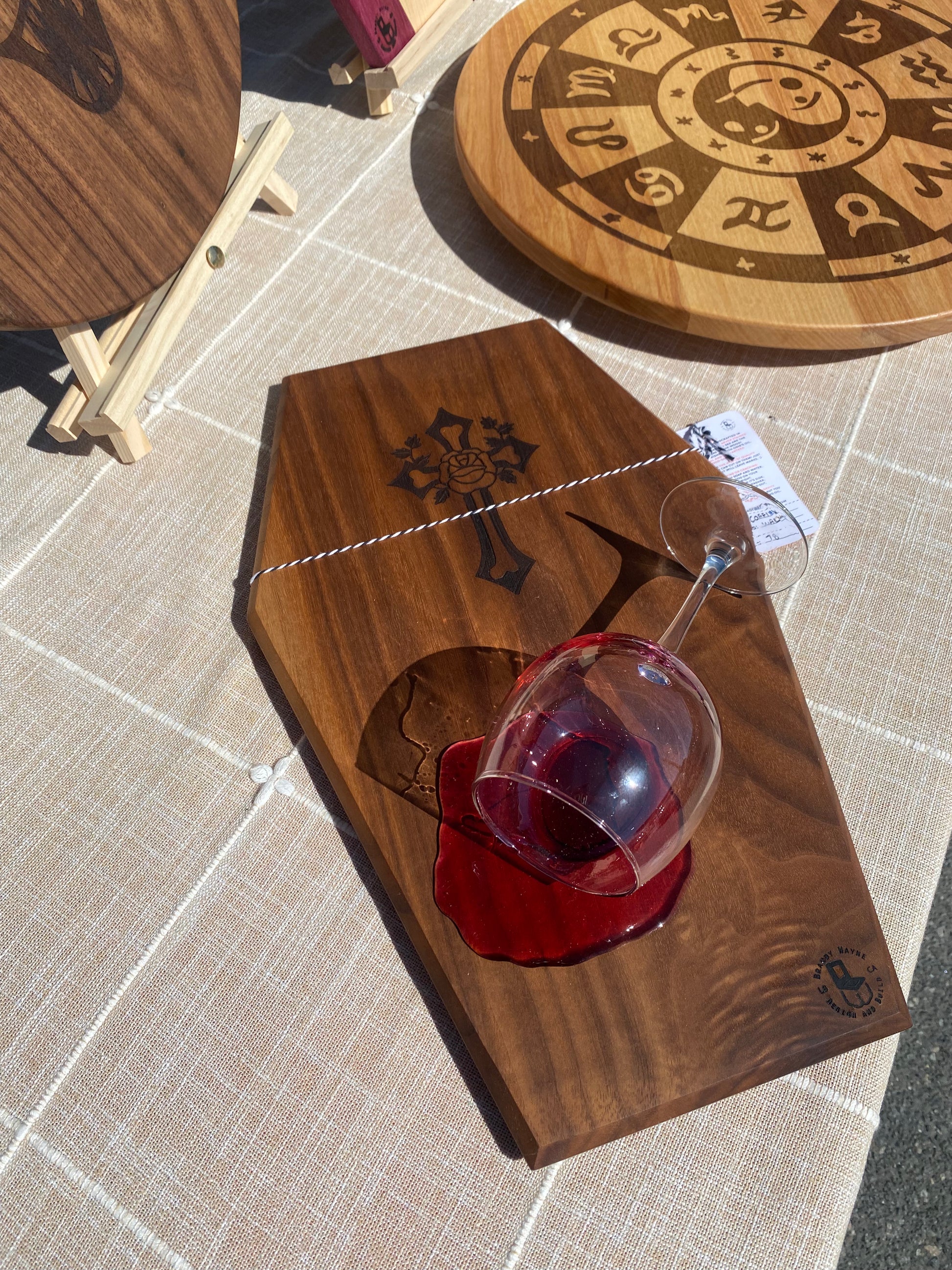 coffin shaped cutting board
