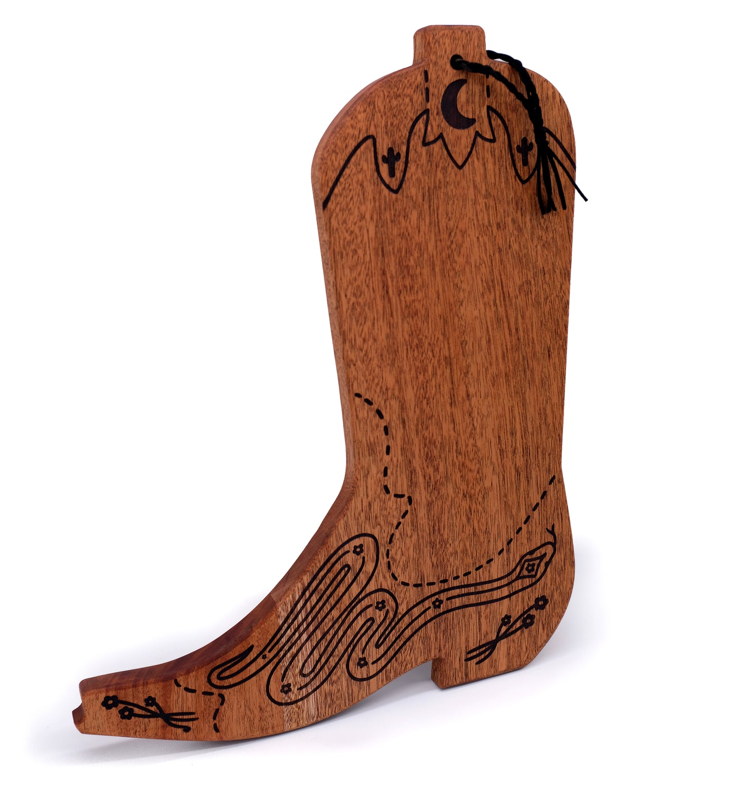 cowboy boot shaped charcuterie board