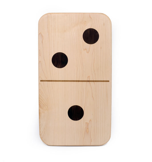 domino shaped cutting board made of maple