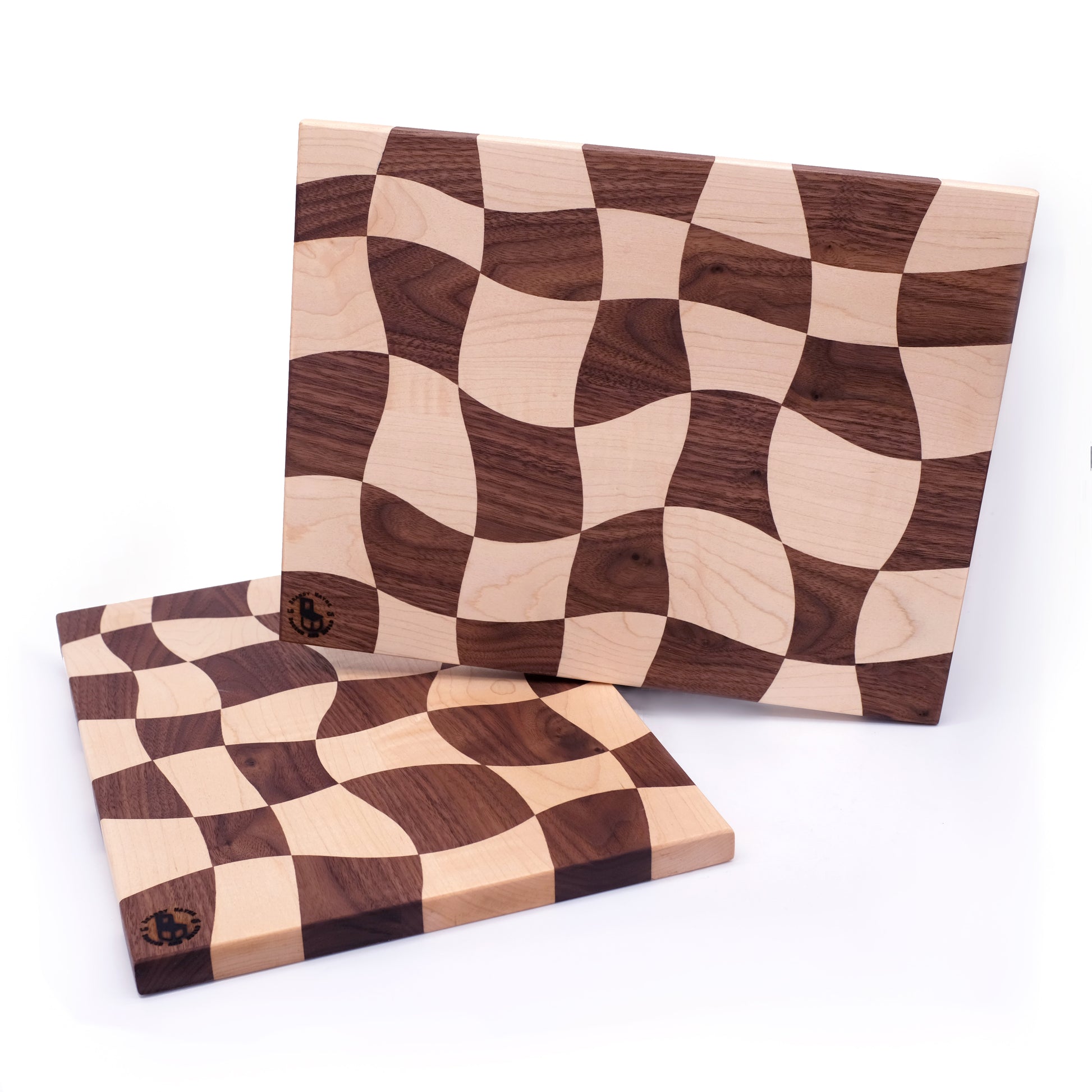 wavy checkered cutting board