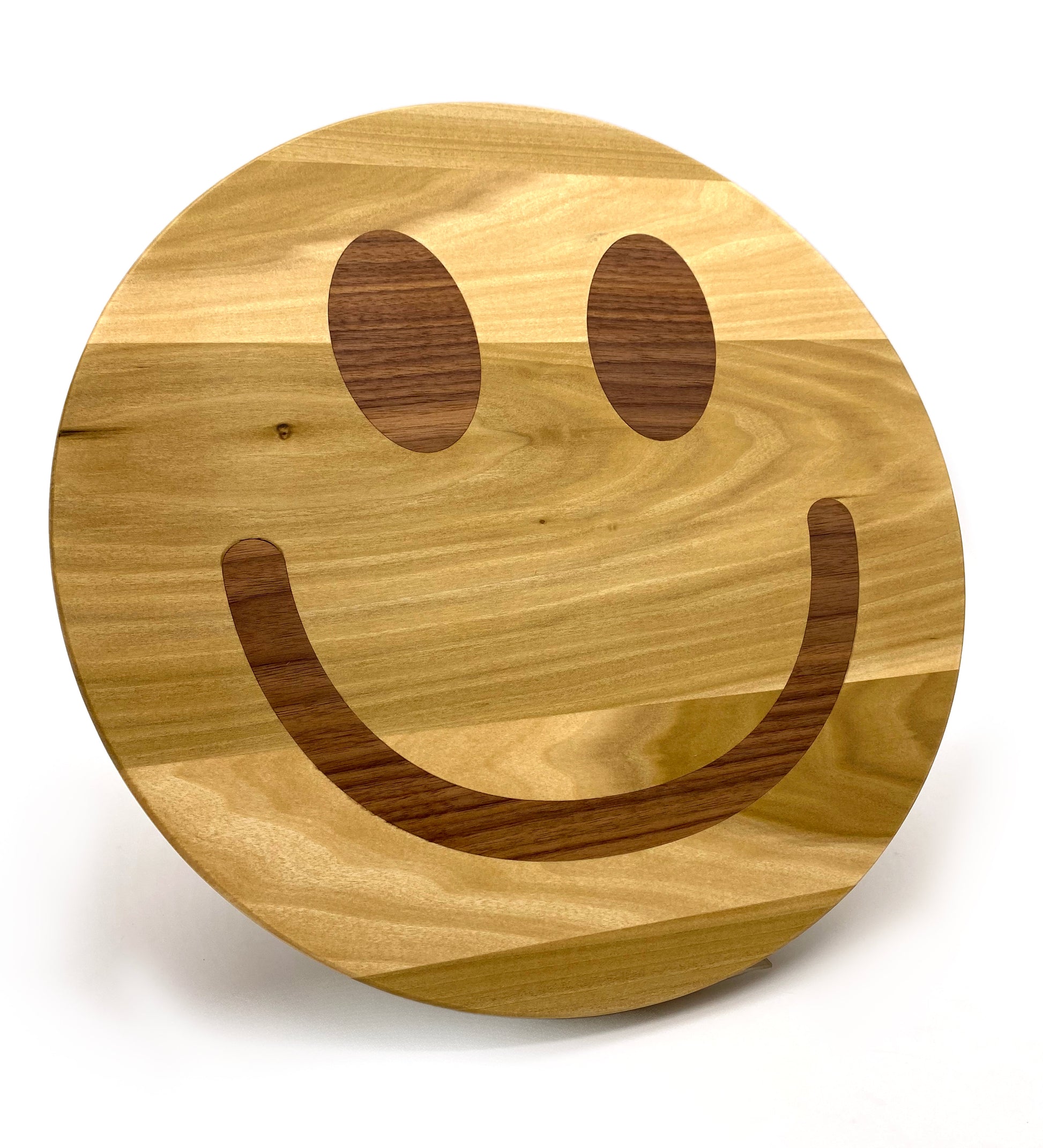 smiley face shapes cutting board made of poplar