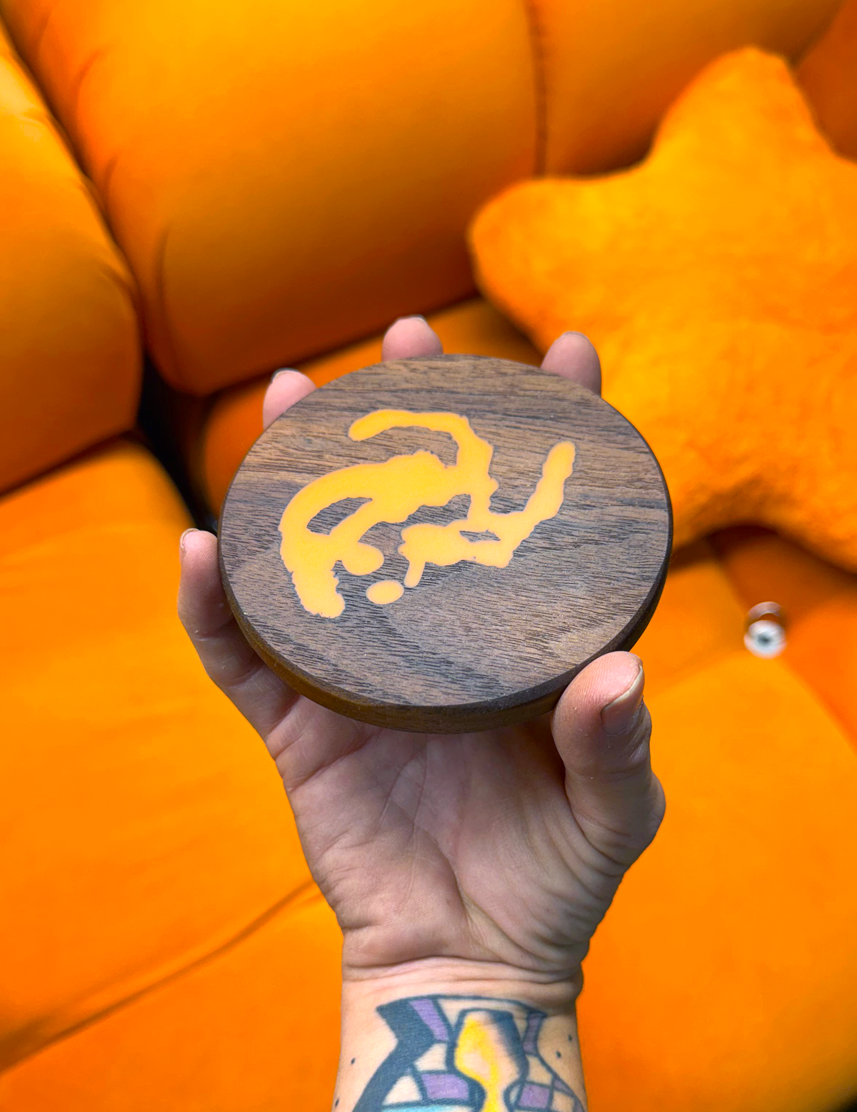 Messages from Mars | Walnut Coaster Set of 4