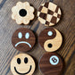 Funky Wooden Coaster Set | 6 Unique Designs