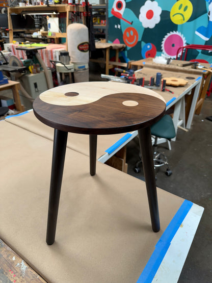 Yin Yang Table | Walnut & Maple Side Table