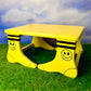Hand- Painted Foot Stool | Happy Face Socks