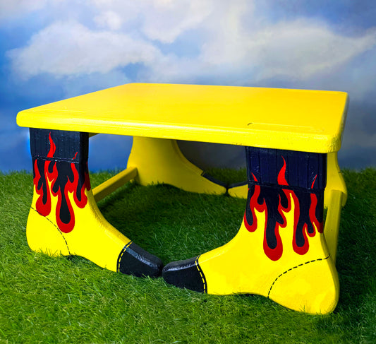Hand- Painted Foot Stool | Flame Socks