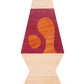 lava lamp shaped cutting board made of purpleheart, maple and mahogany