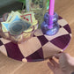Purpleheart Suz’n™ | 14" Purpleheart Checkered Lazy Susan