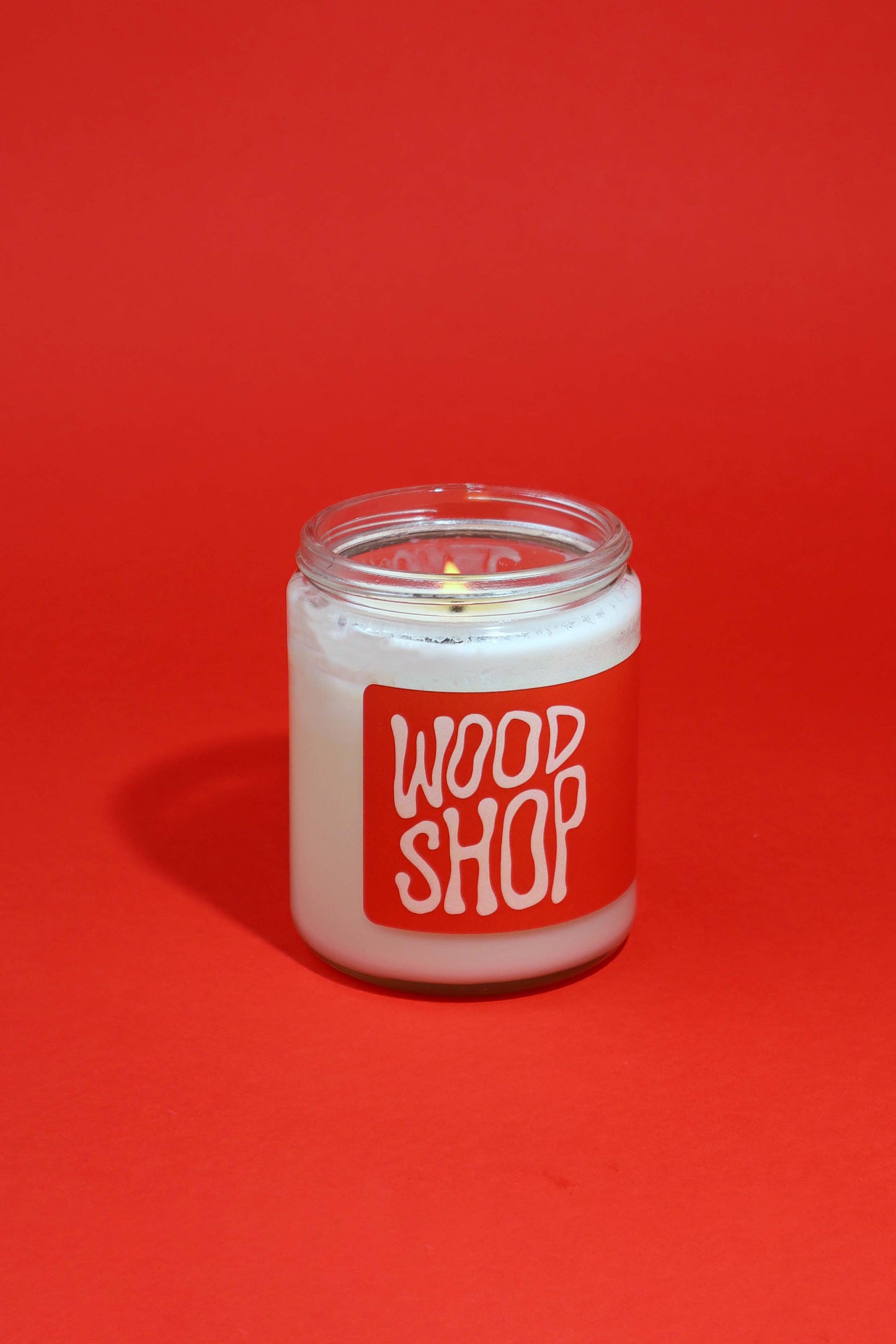 wood shop scented candle