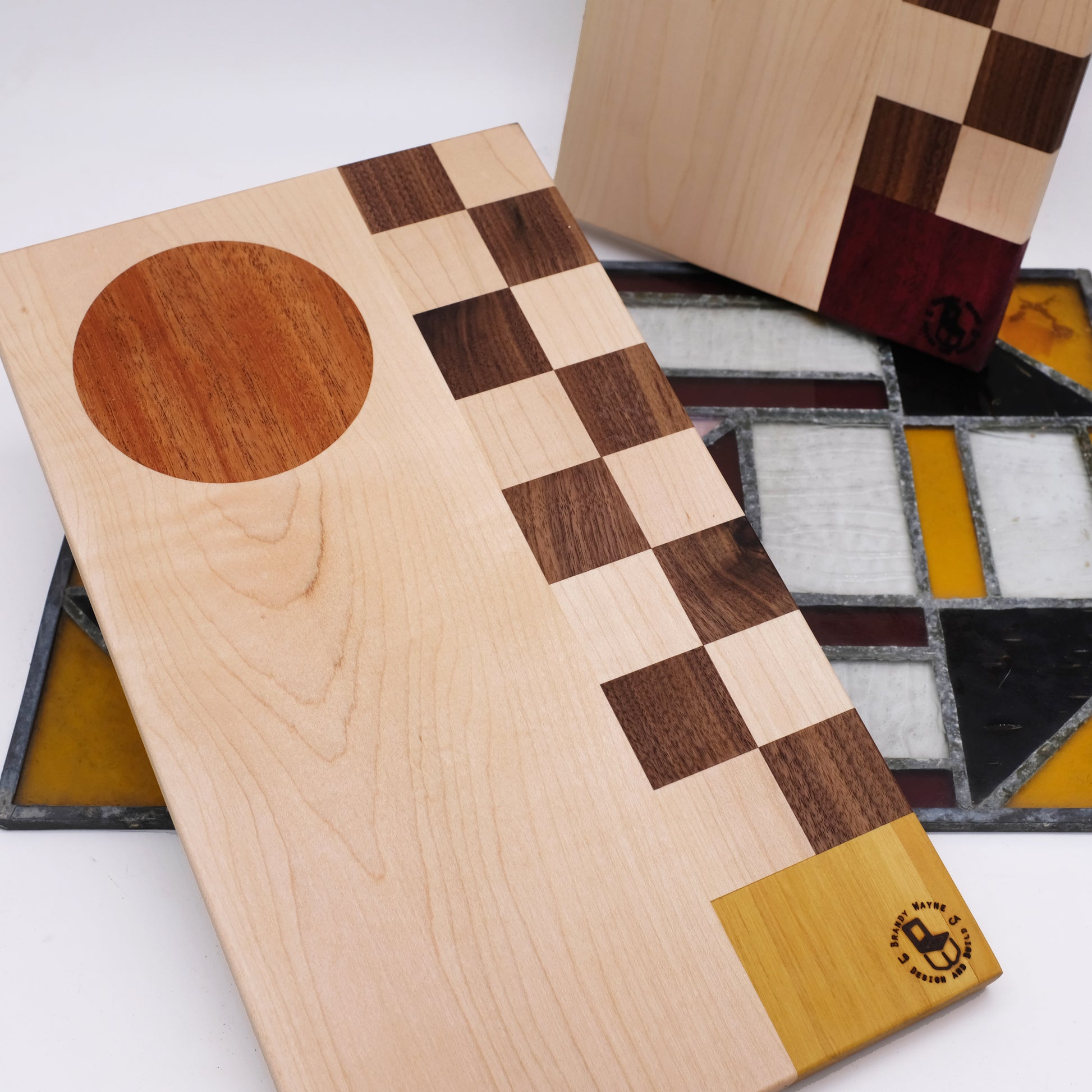 cutting board made of various wood types