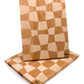 wavy checkered cutting board