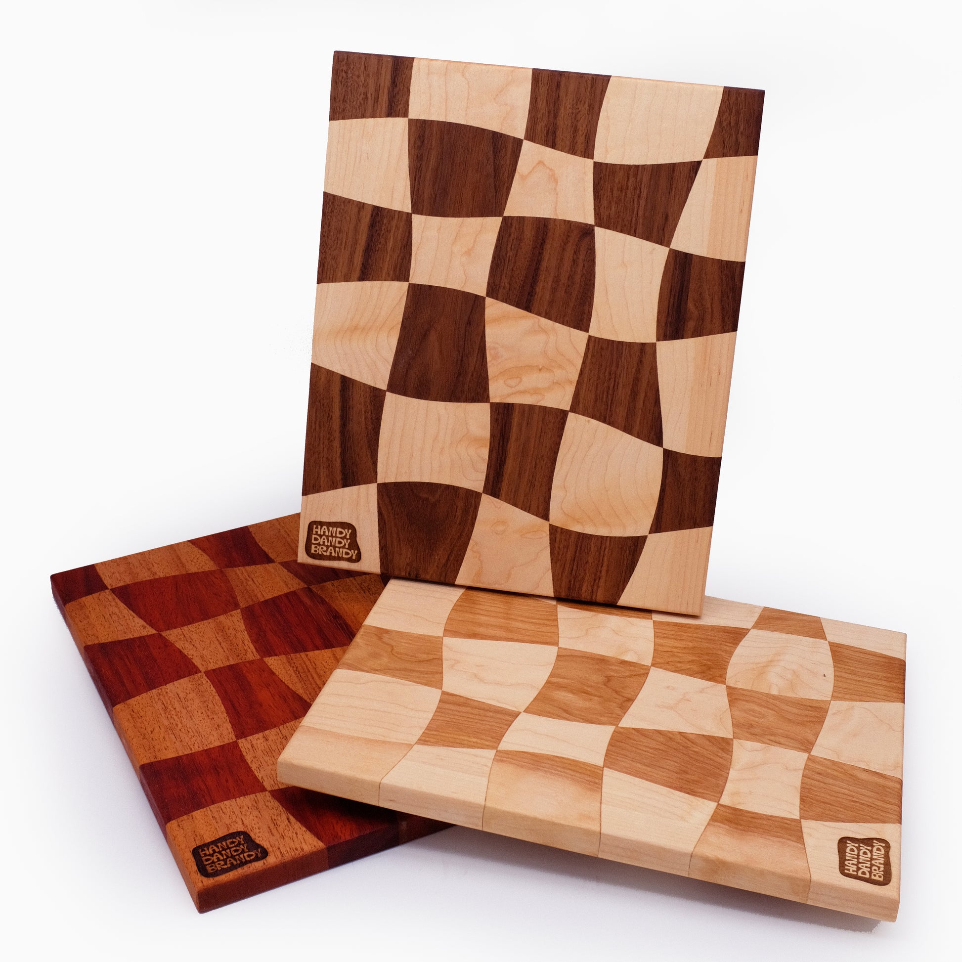 wavy checkered cutting board