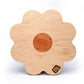 flower cutting board made of maple and cherry