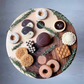 yin yang cutting board made of walnut and maple