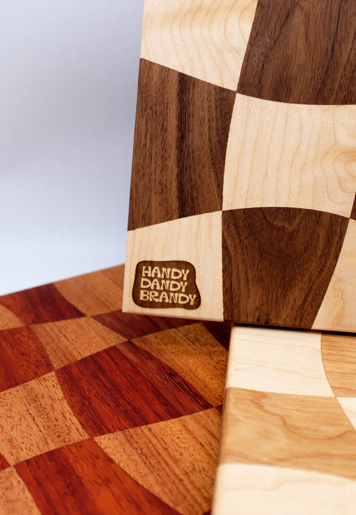 wavy checkered cutting board