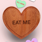 candy heart shaped cutting board