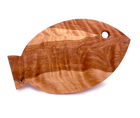 fish shaped cutting board made of birch