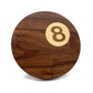 8 ball lazy susan made of walnut