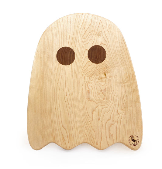 ghost shaped cutting board made of maple