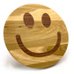 smiley face shapes cutting board made of poplar