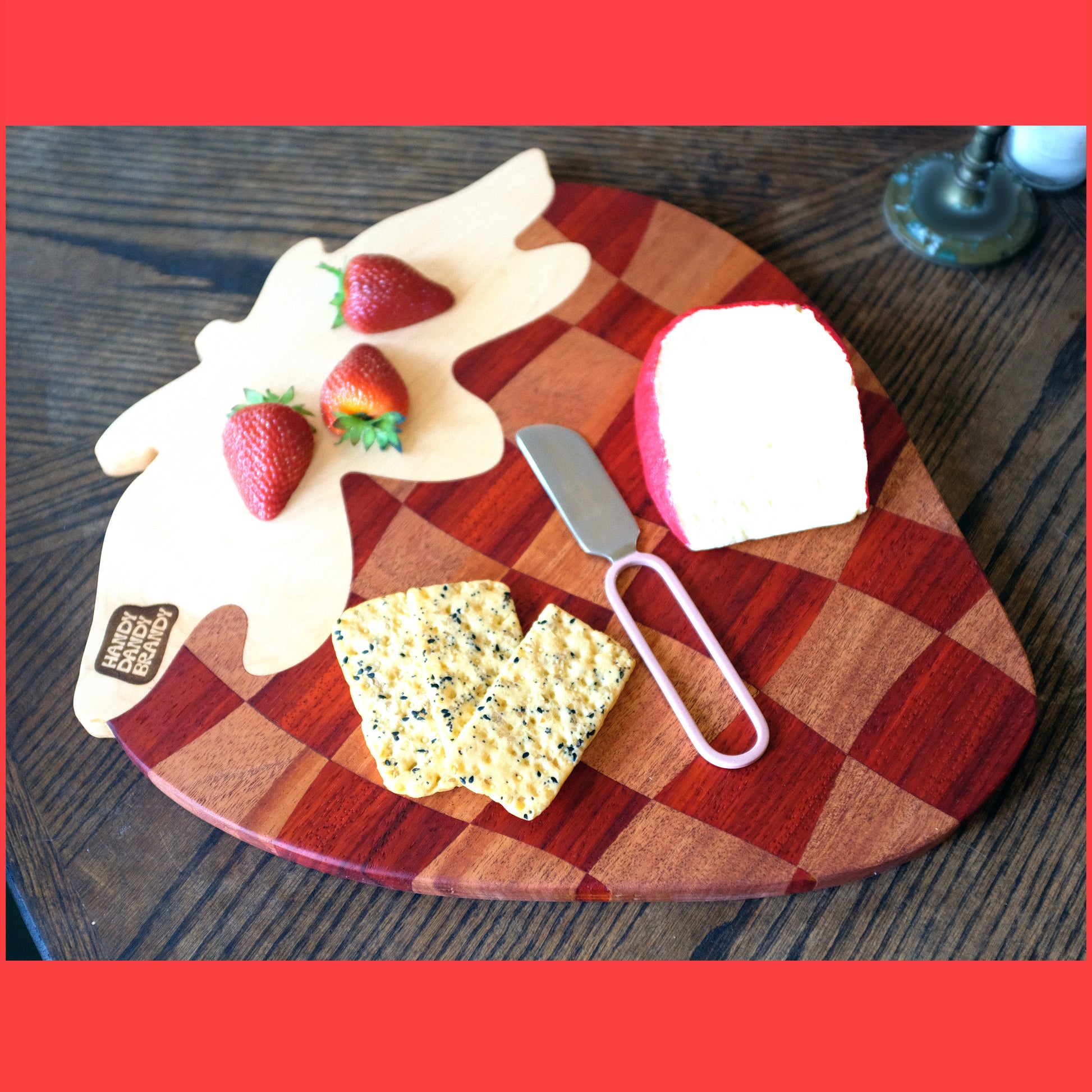 strawberry shaped cutting board